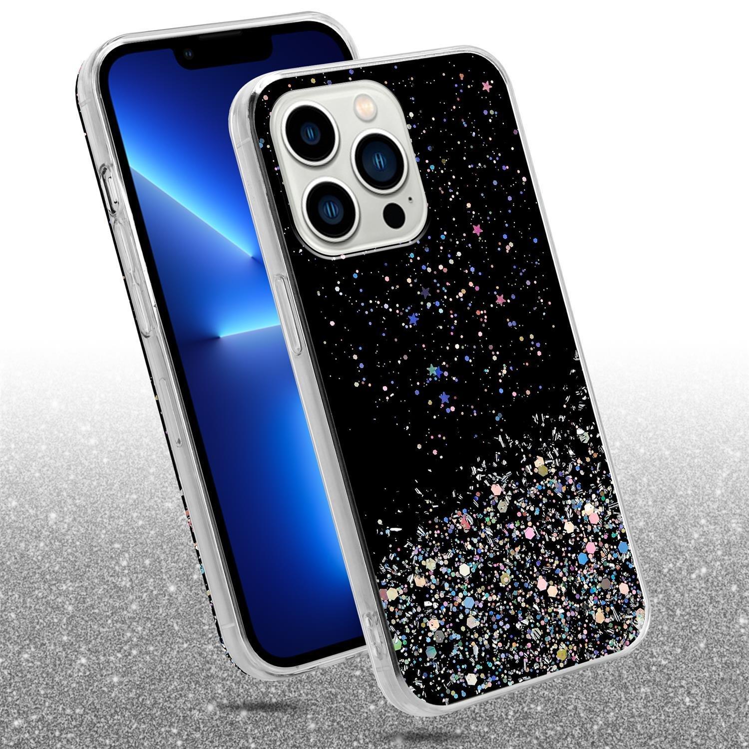 Cadorabo Hülle für Apple iPhone 13 PRO MAX TPU Silikon mit funkelnden Glitter