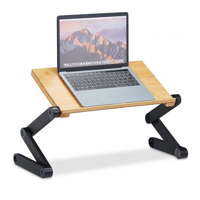 B2X Laptopständer Bambus Aluminium
