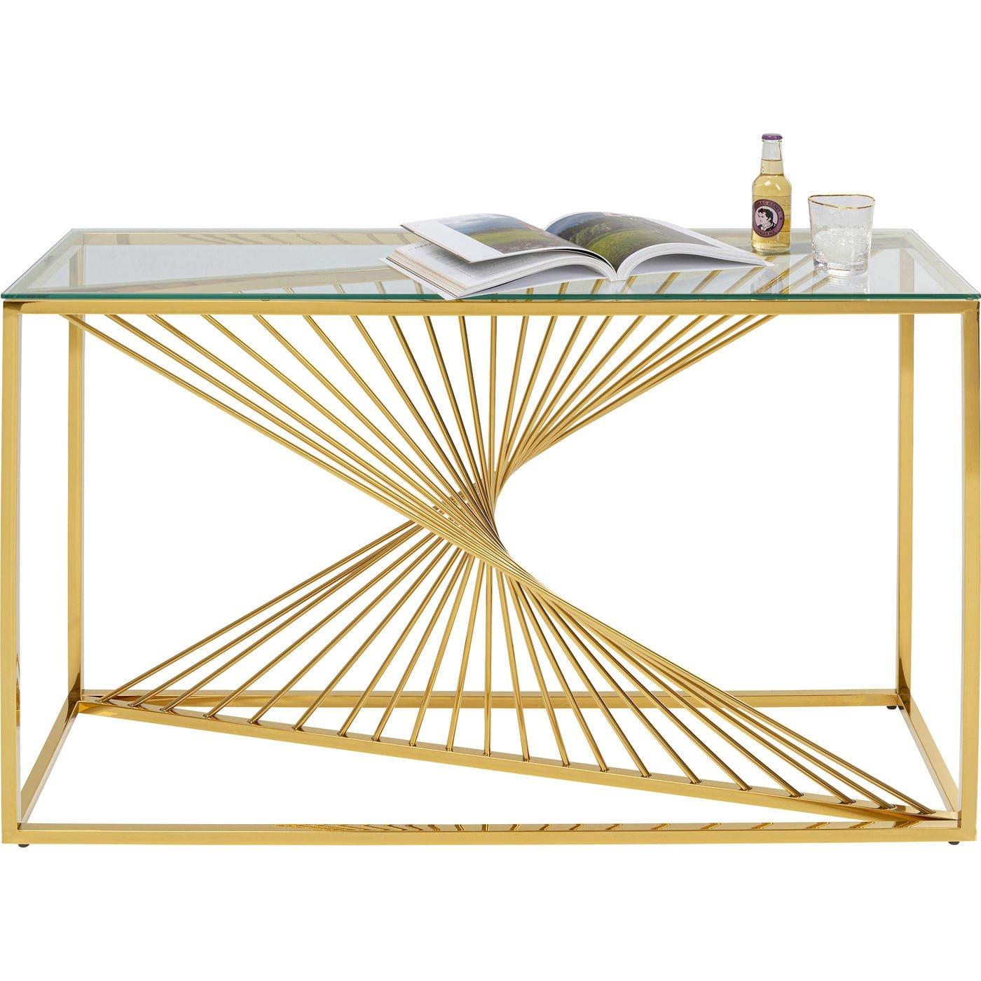 KARE Design Konsole Laser gold 120x40