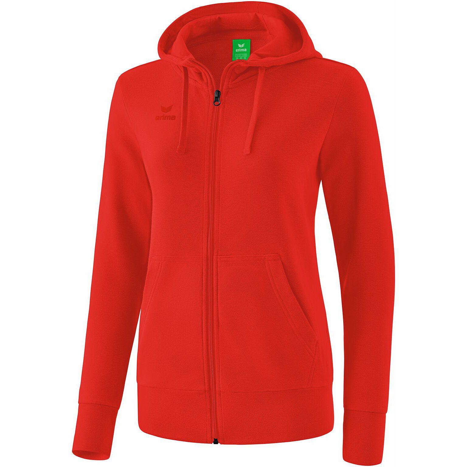 Erima damen-kapuzenpulli mit reißverschluss basic