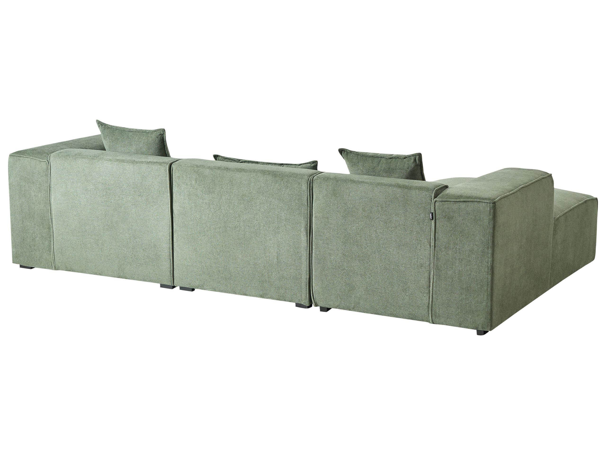 Beliani Ecksofa aus Chenillegewebe Klassisch DOLVA