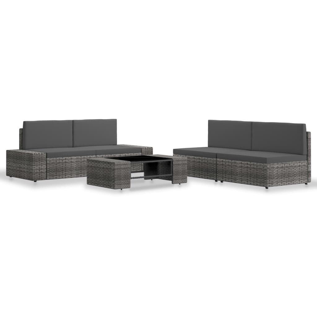 VidaXL Garten-lounge-set poly-rattan