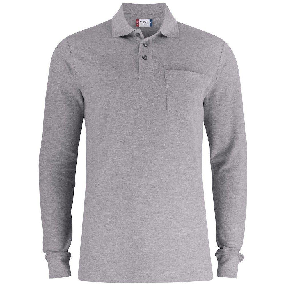 Clique Basic Langärmliges Poloshirt