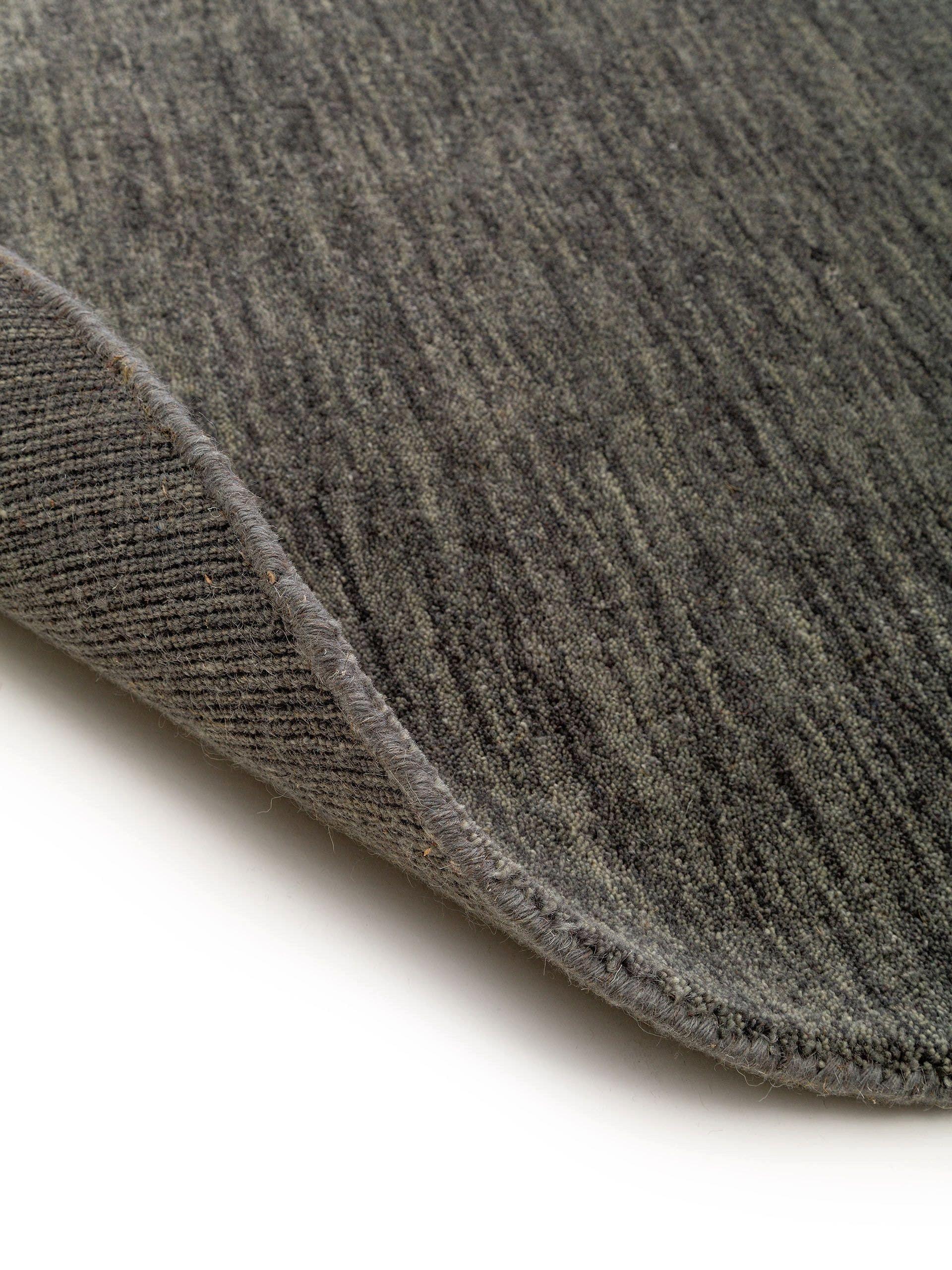 Benuta Wollteppich rund Jamal Grau