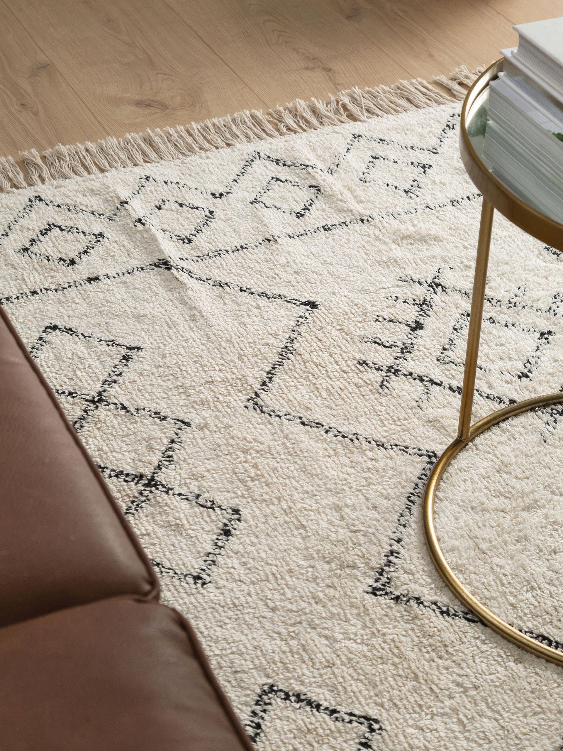 Benuta Waschbarer Baumwollteppich Naomi Cream