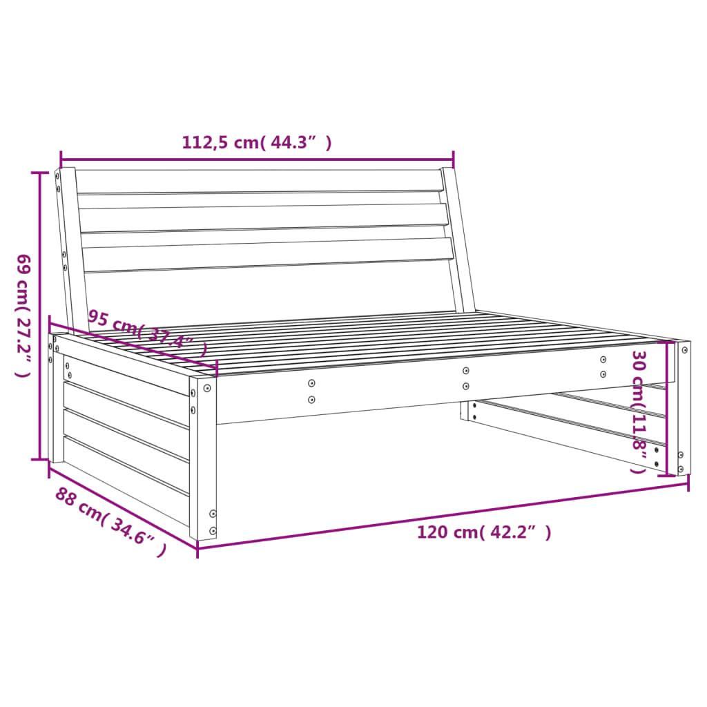 VidaXL Garten mittelsofa holz