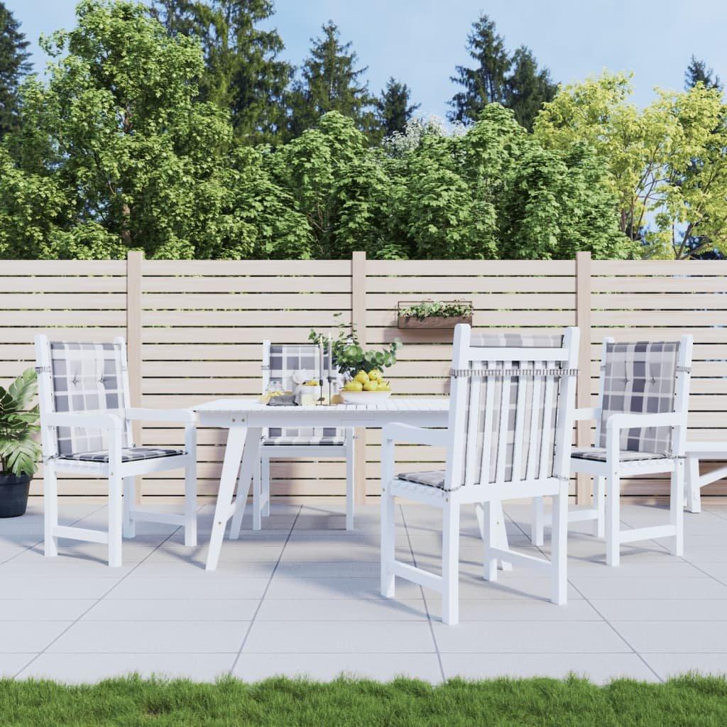 VidaXL Gartenstuhlauflagen 4 Stk. Karomuster 100x50x3 cm