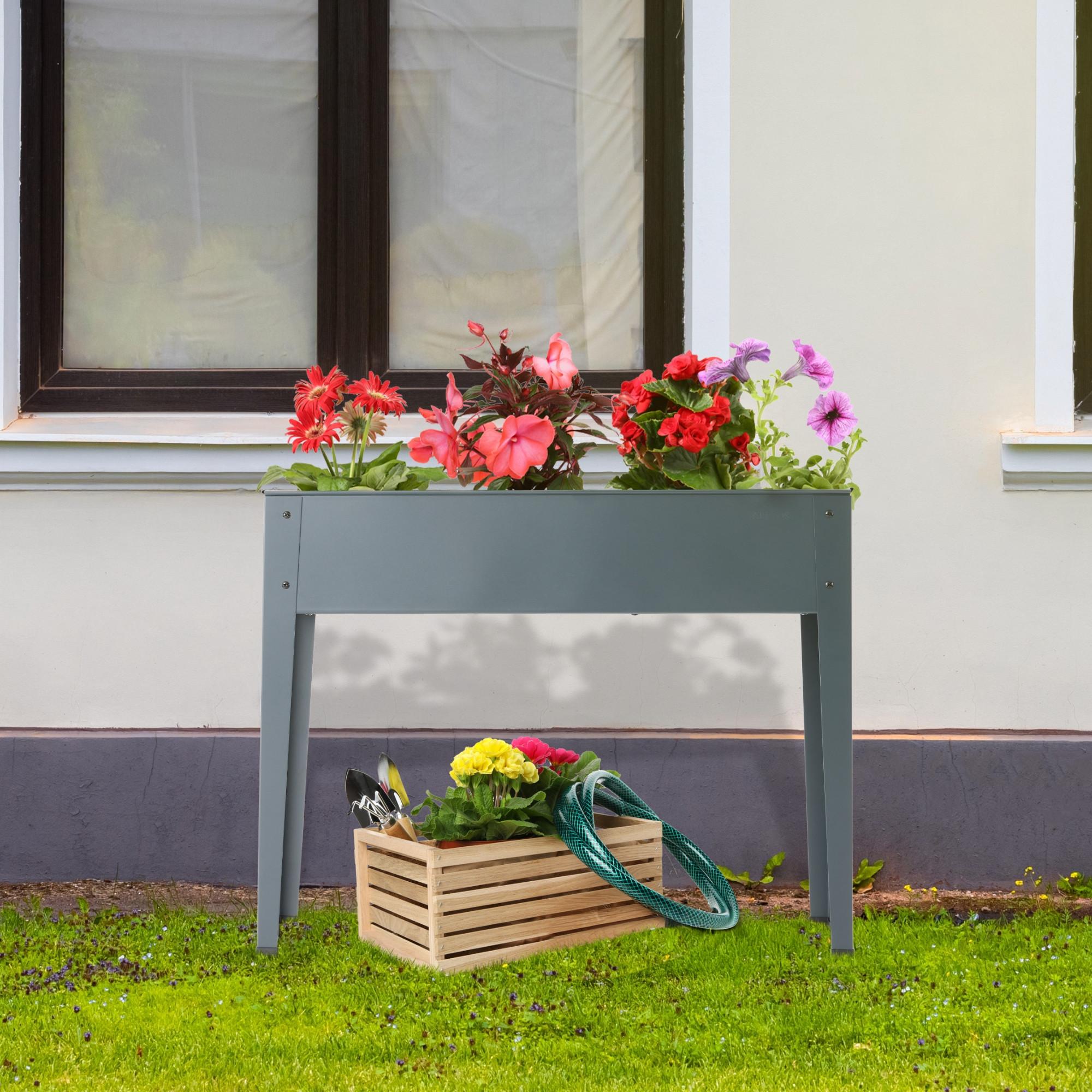 Arebos Hochbeet Pflanzbeet Metall Gemüsebeet