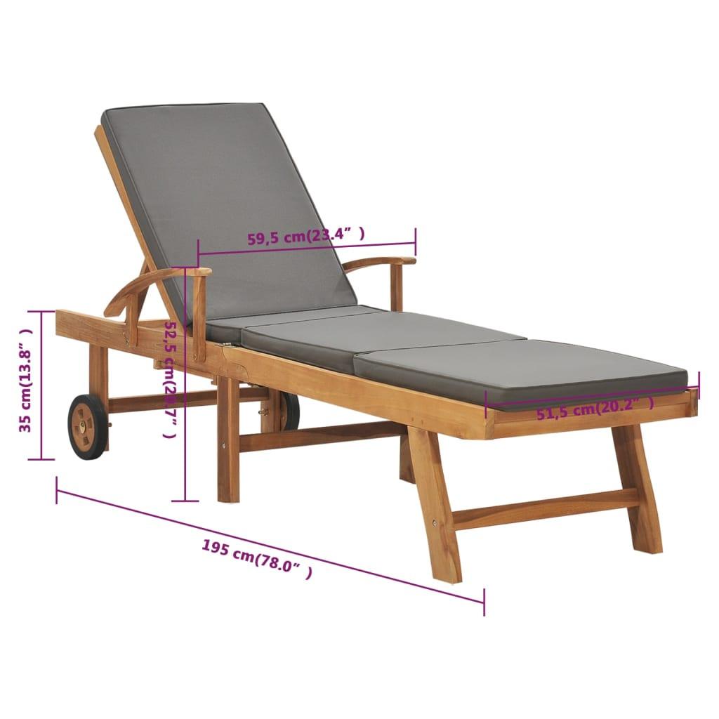 VidaXL Sonnenliege teak