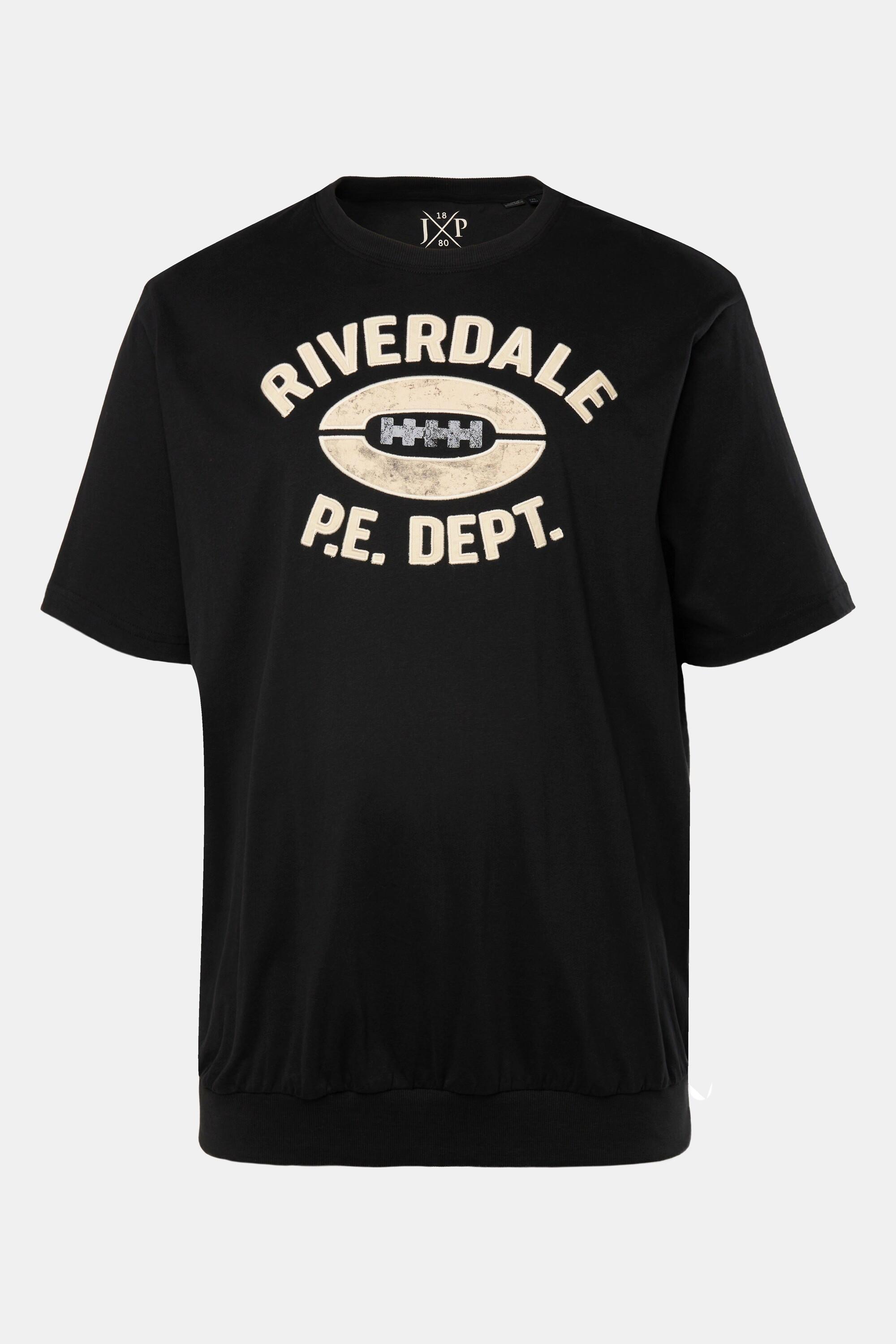 JP1880 Bauchfit Halbarm T-Shirt mit Badges