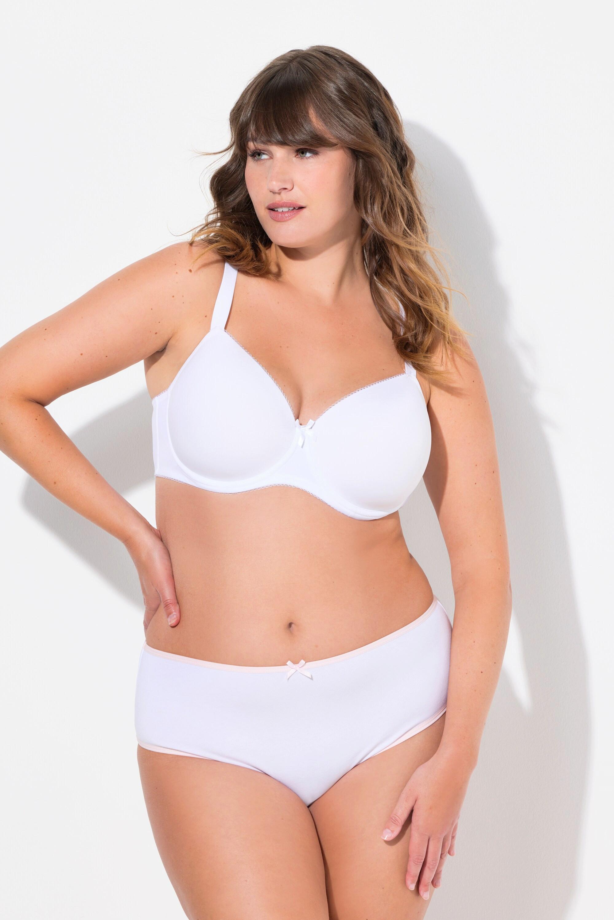 Ulla Popken Midislips, 5er-Pack, farbige Kanten