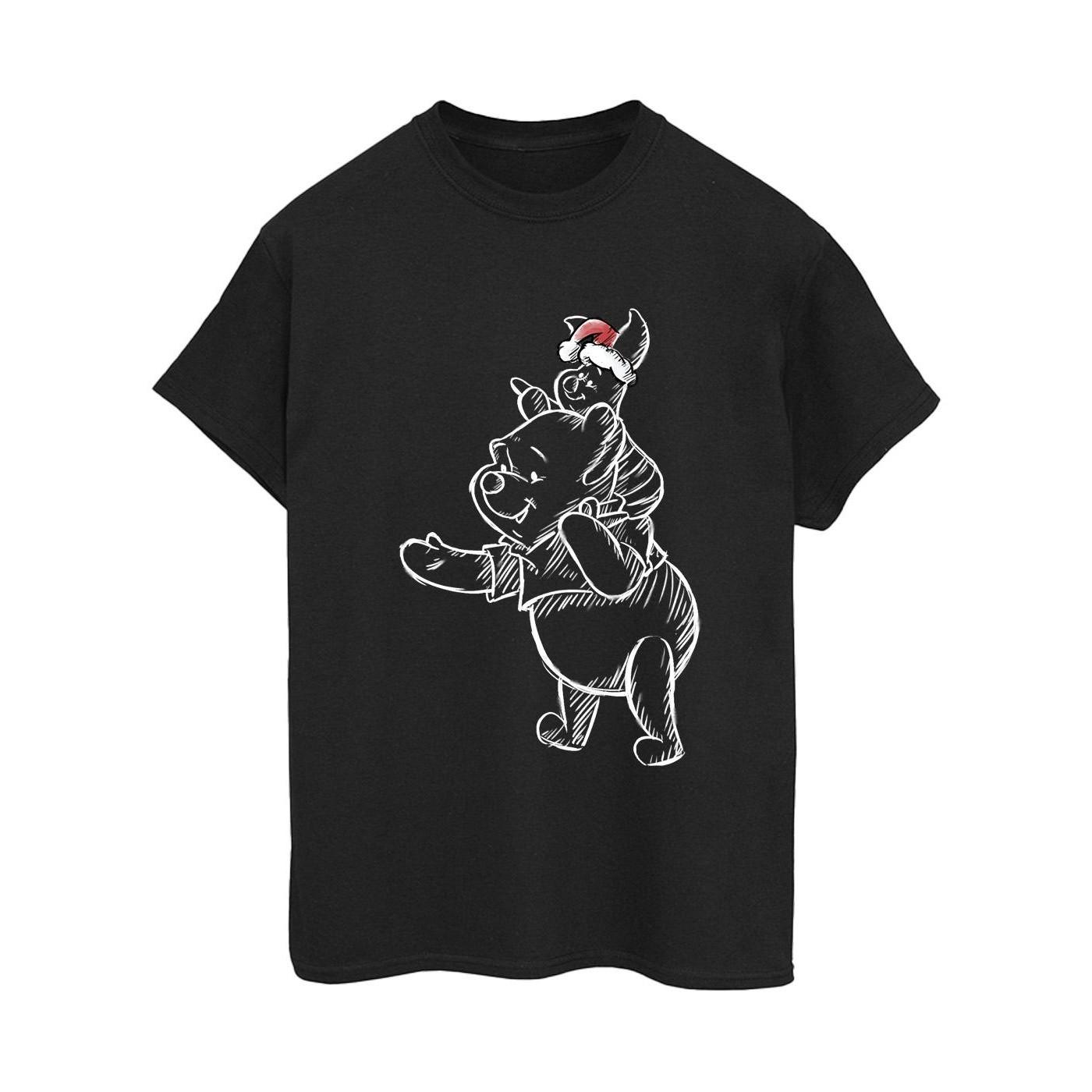 Disney Winnie Puuh Ferkel Weihnachtsskizze T-Shirt