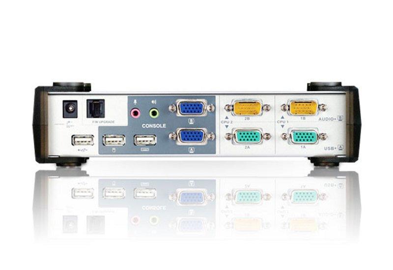 ATEN ATEN CS1742 Tastatur/Video/Maus (KVM)-Switch Silber