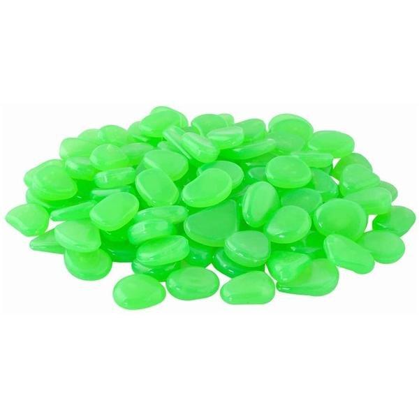 eStore 100x leuchtende Dekorationssteine - Grün