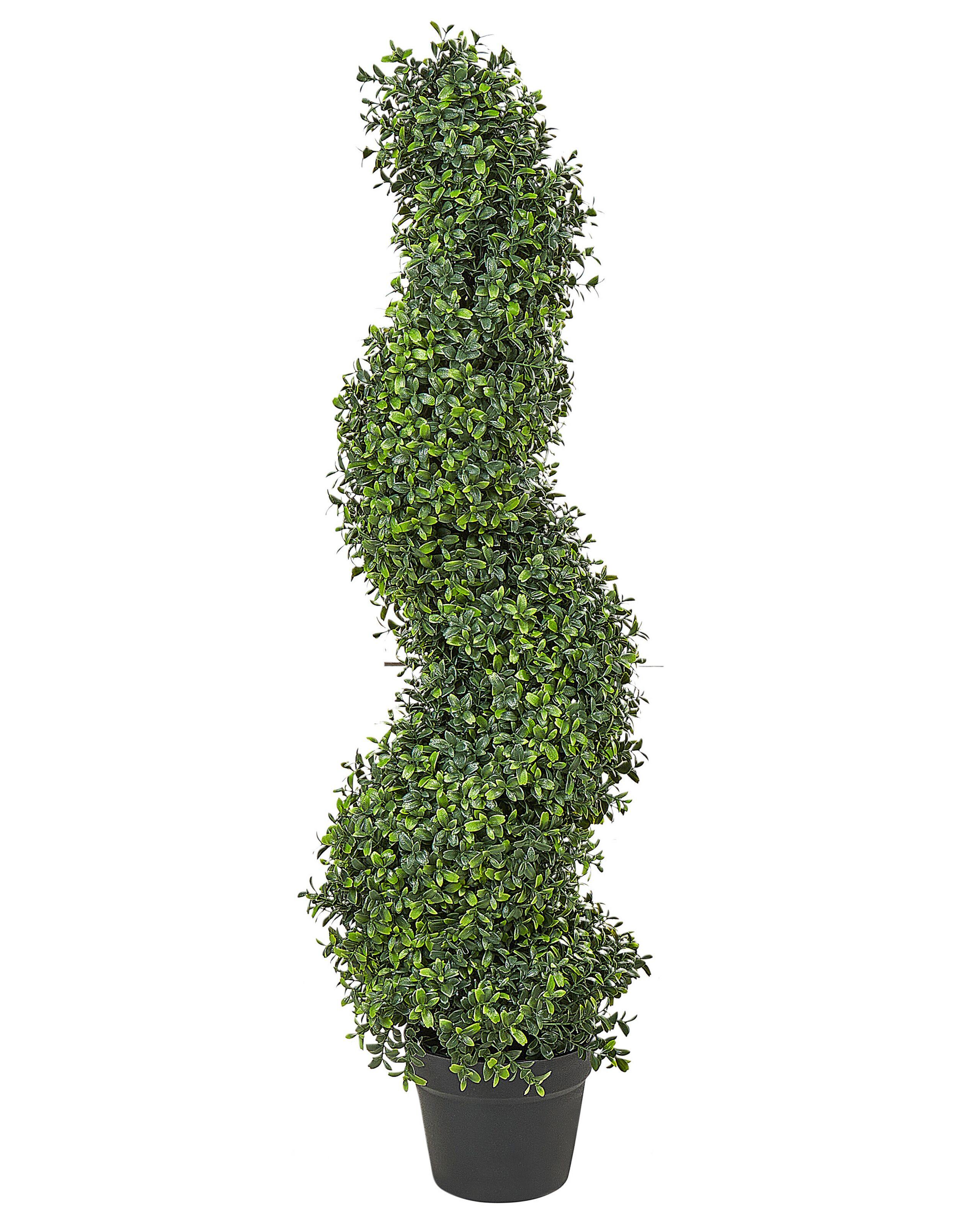 Beliani Kunstpflanze aus Kunststoff BUXUS SPIRAL TREE
