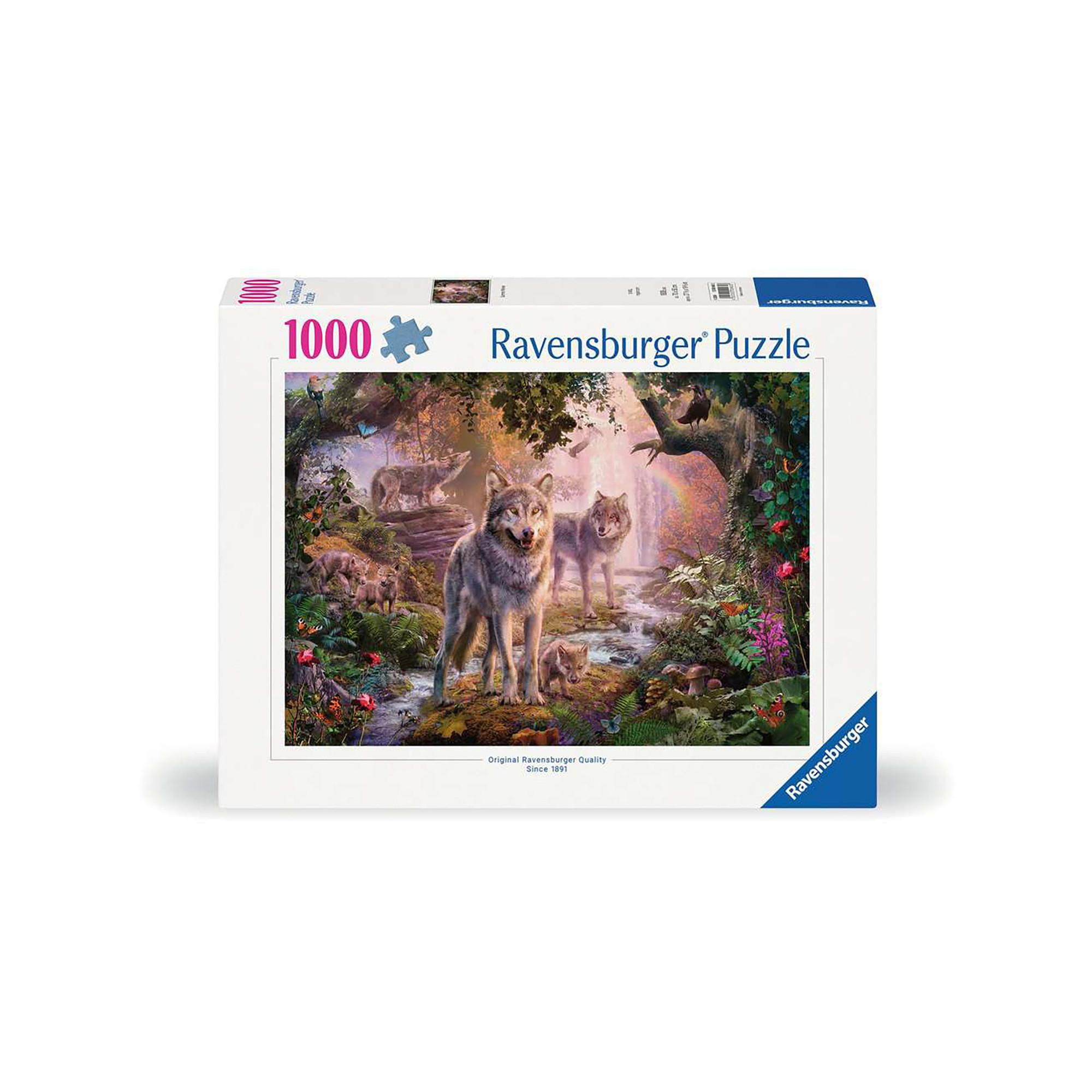 Ravensburger Puzzle Wolfsfamilie im Sommer, 1000 Teile