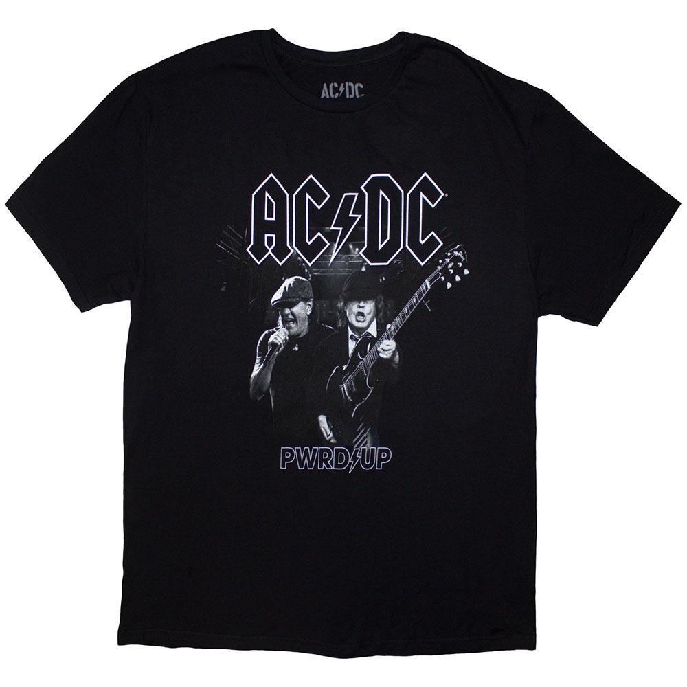 AC/DC ACDC PWRDUP Schwarz-Weiss Foto T-Shirt