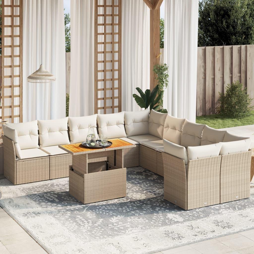 VidaXL Garten sofagarnitur poly-rattan