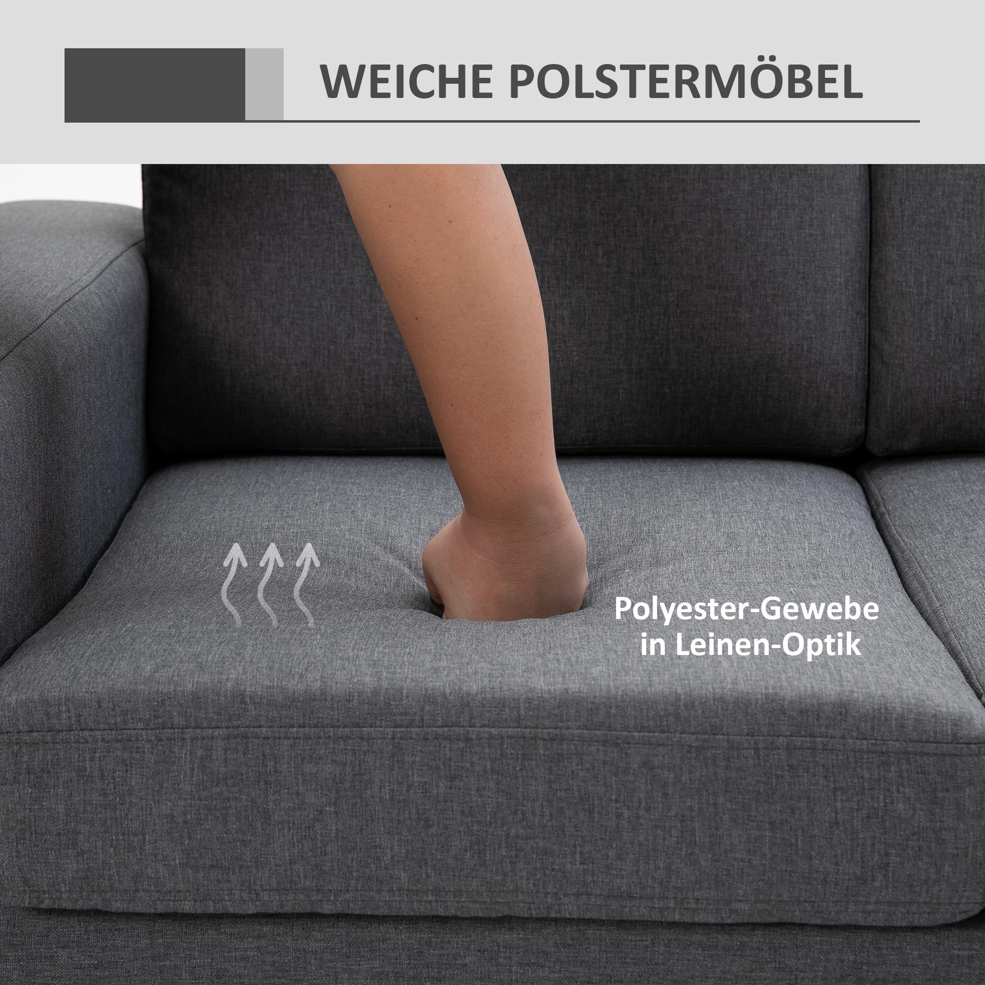 HOMCOM Sofa 3-Sitzer
