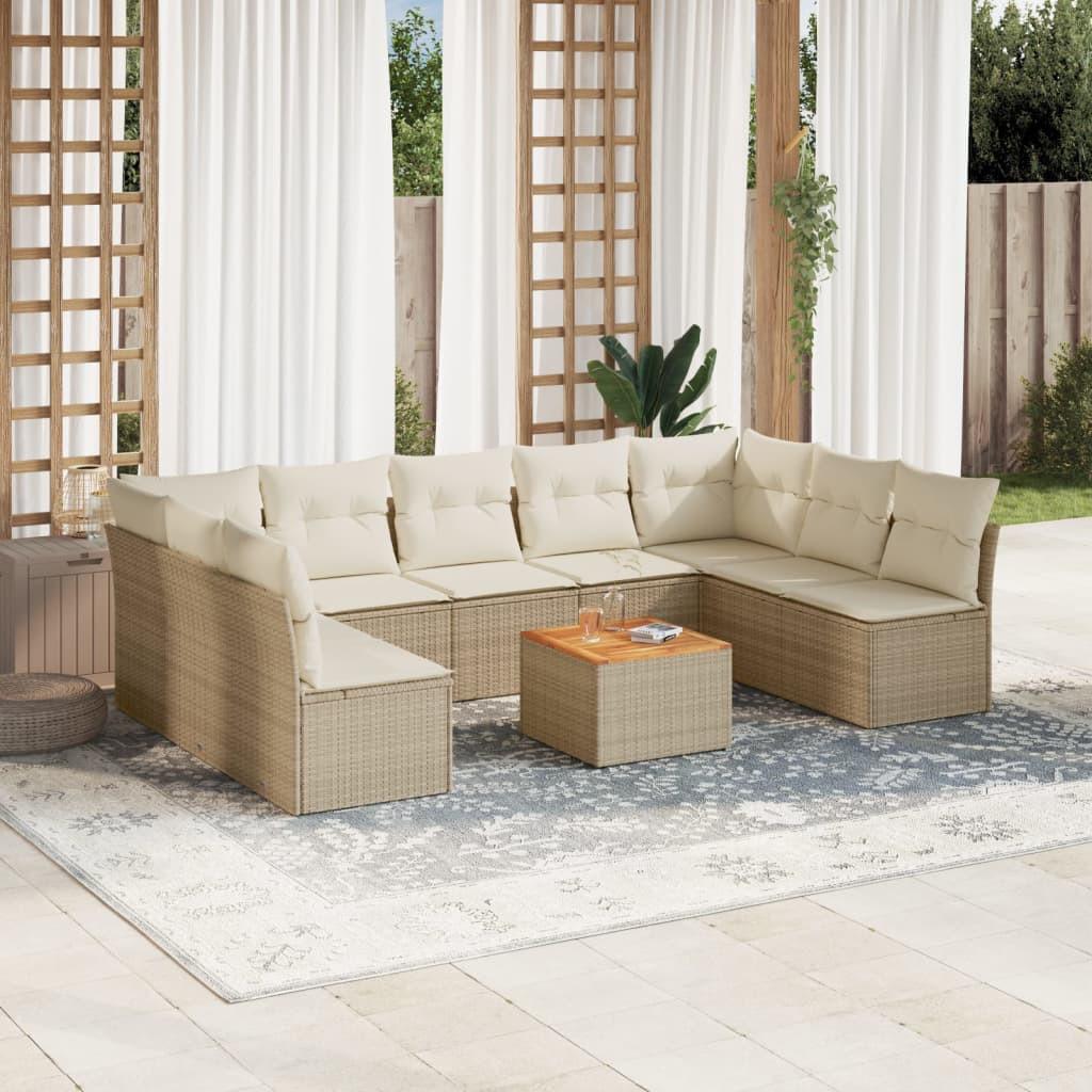 VidaXL Garten sofagarnitur poly-rattan