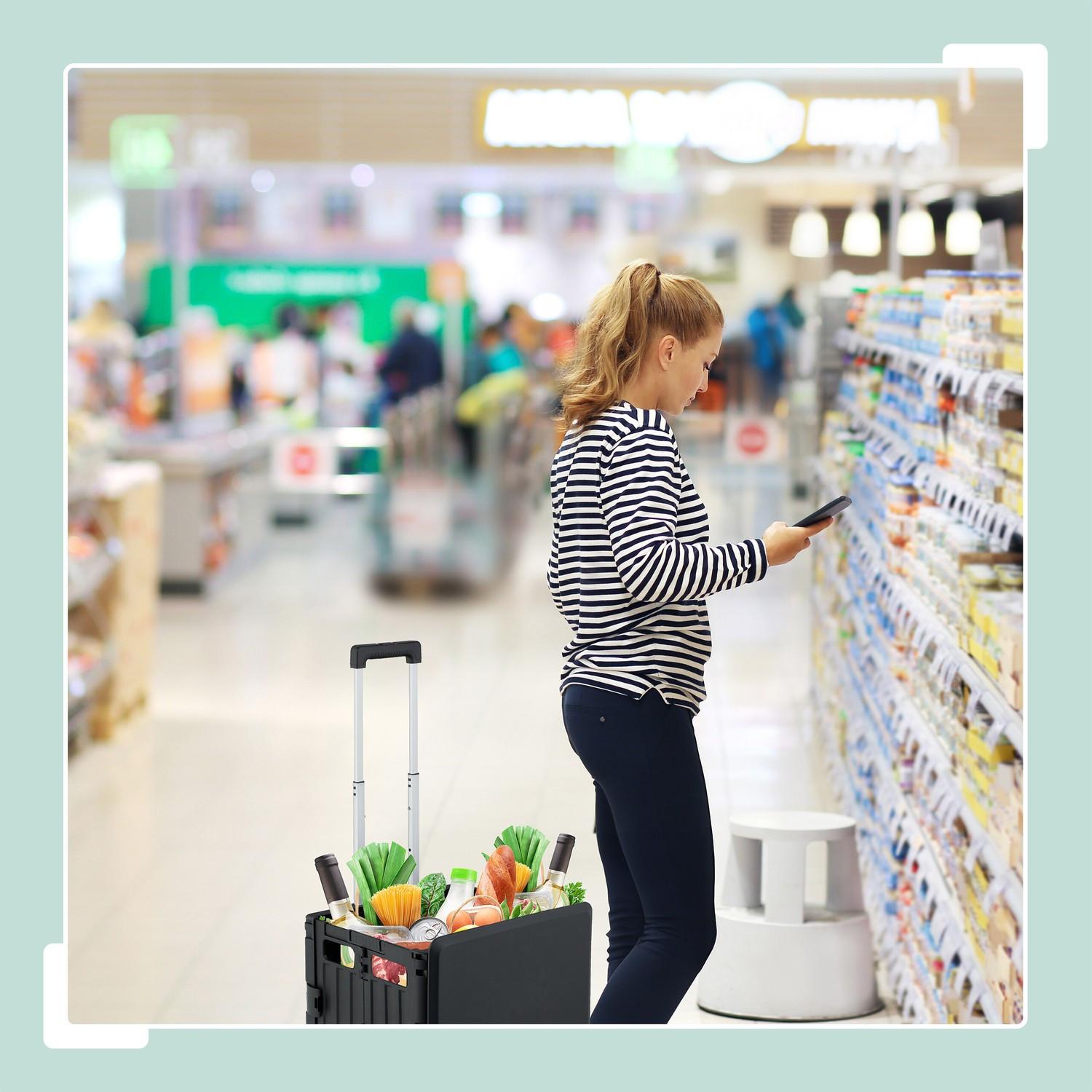 Northix Einkaufswagen mit Haube