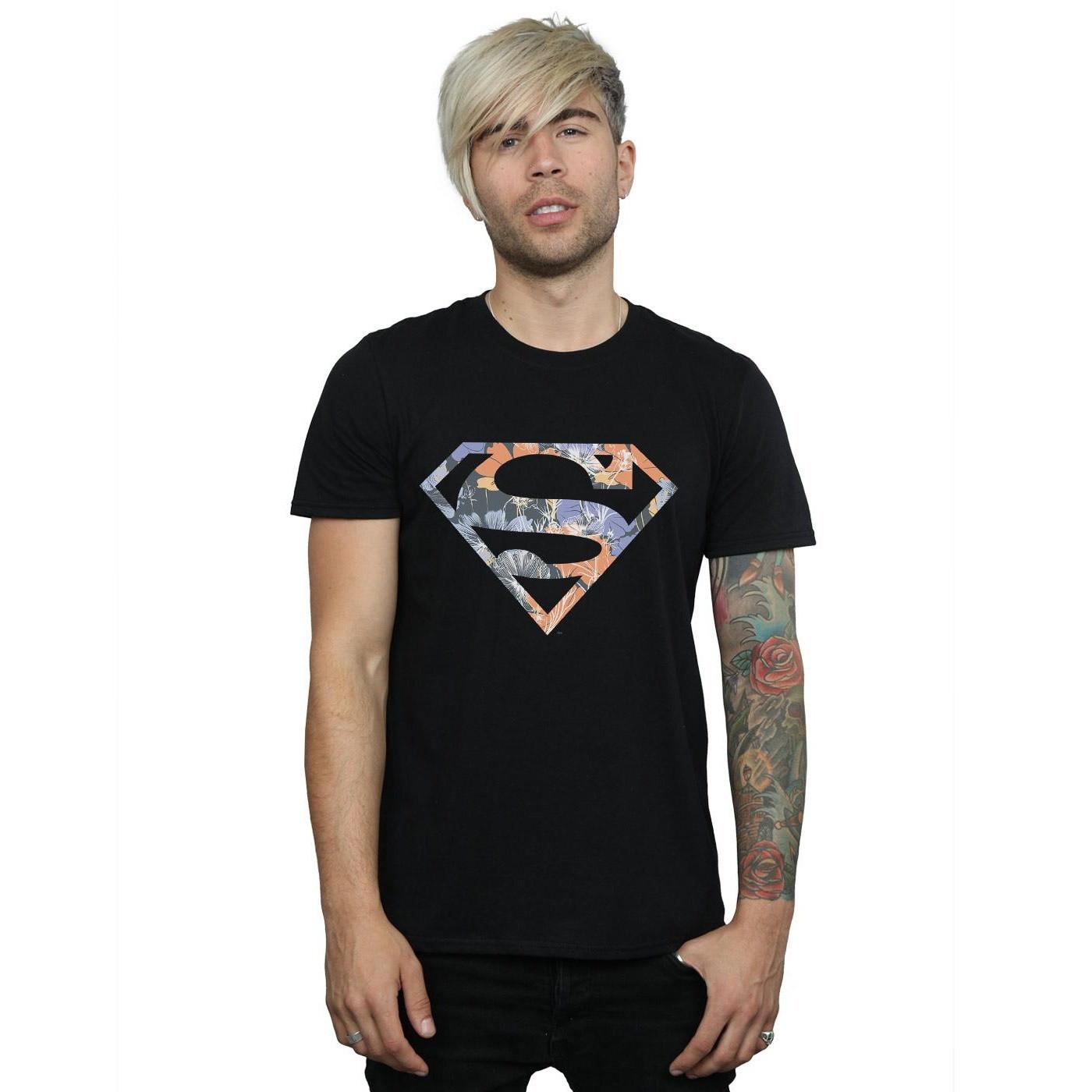 DC COMICS Superman Floral Logo T-Shirt