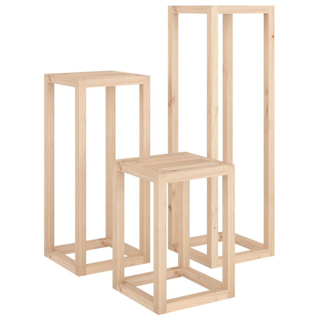 VidaXL Pflanzenständer-set pine wood