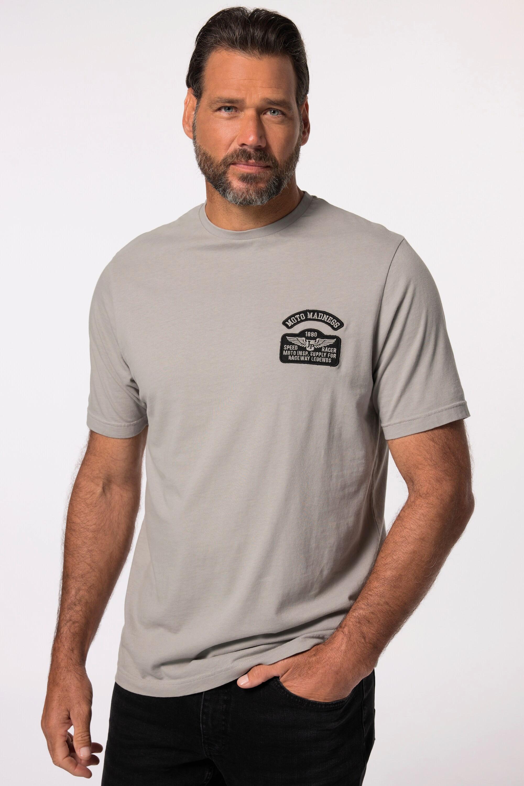 JP1880 Halbarm T-Shirt Vintage-Look Badges Stickerei