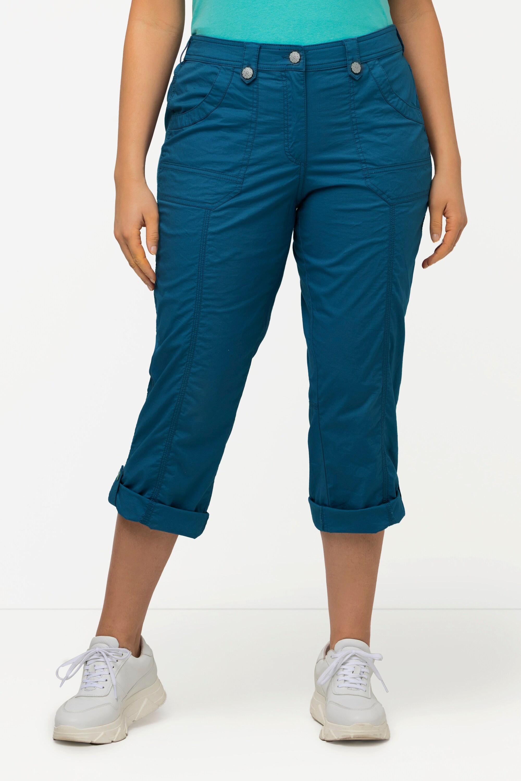 Ulla Popken 7/8-Cargohose, Krempelriegel, Komfortbund