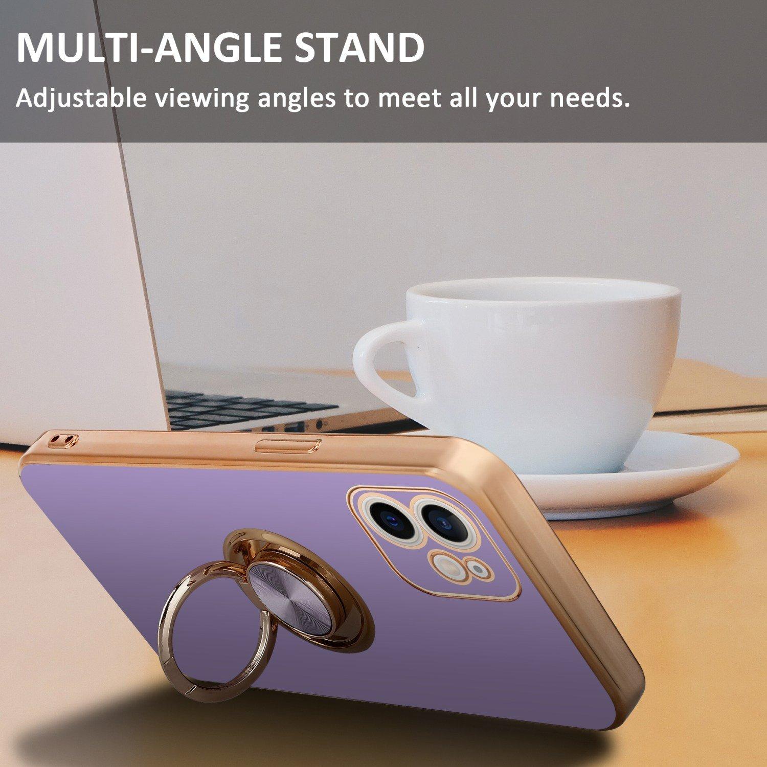 Cadorabo Hülle für Apple iPhone 12 mit Ring - Schutzhülle