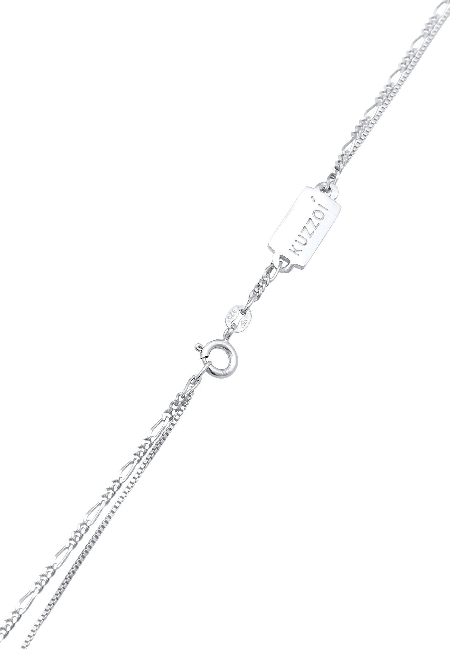 Kuzzoi Halskette Layer Figaro Venezianer Platte 925 Silber