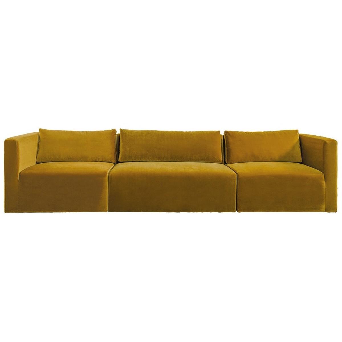 Blanc d'Ivoire Sofa Lou Samt safran 336