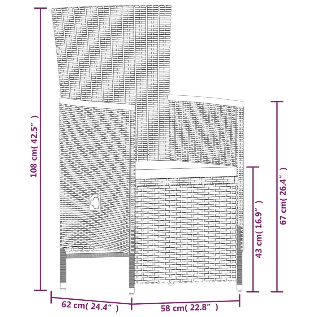 VidaXL Garten essgruppe poly-rattan