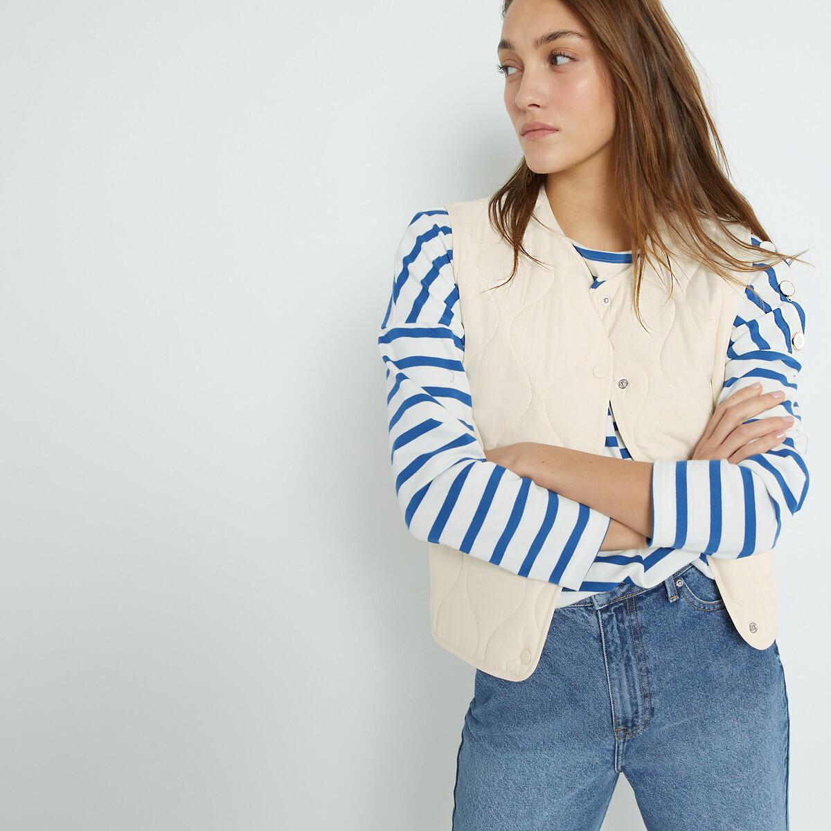 La Redoute Collections Steppgilet mit Druckknöpfen