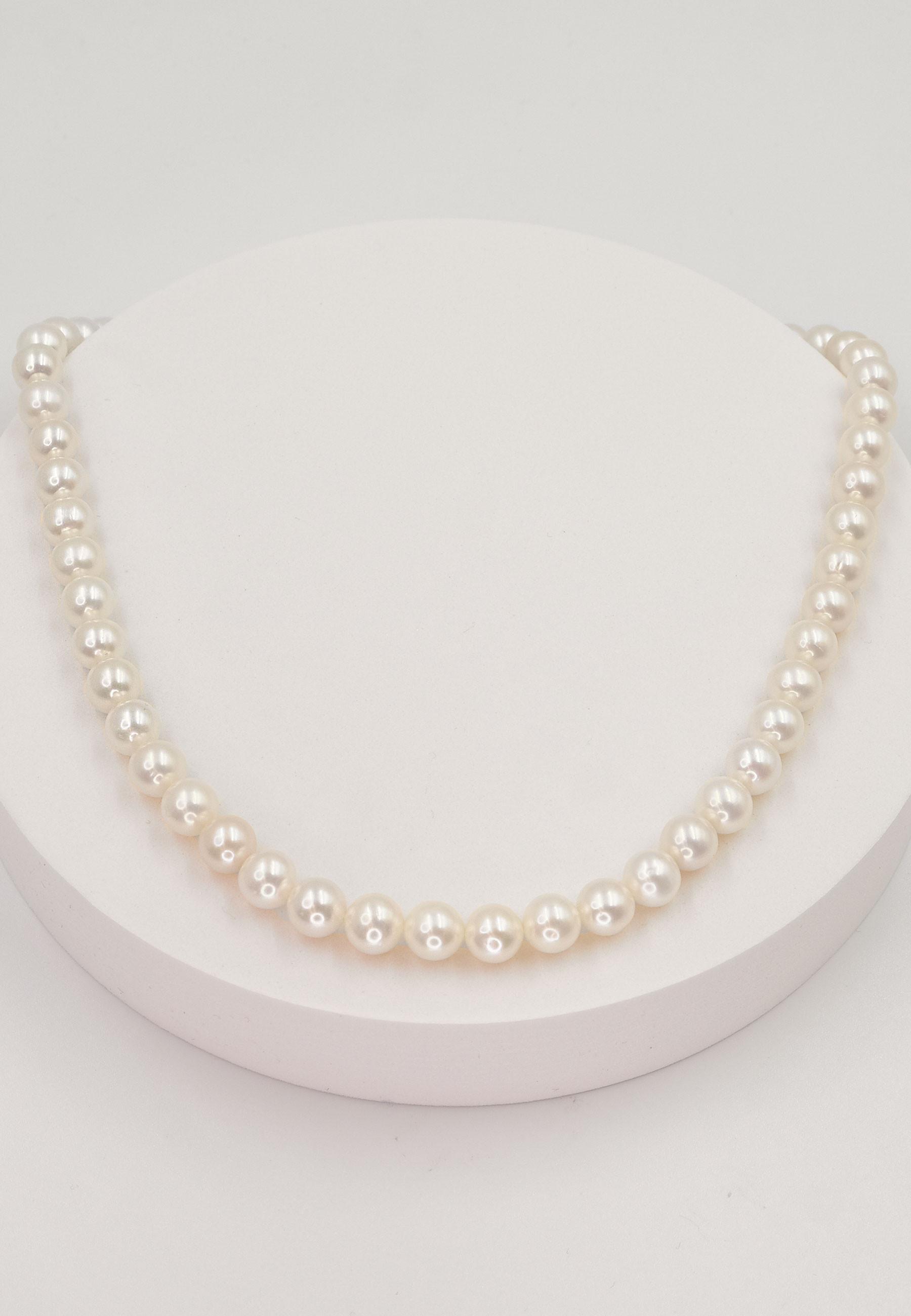 MUAU Schmuck Collier Silber 925 Süsswasserperle 8-8.5mm