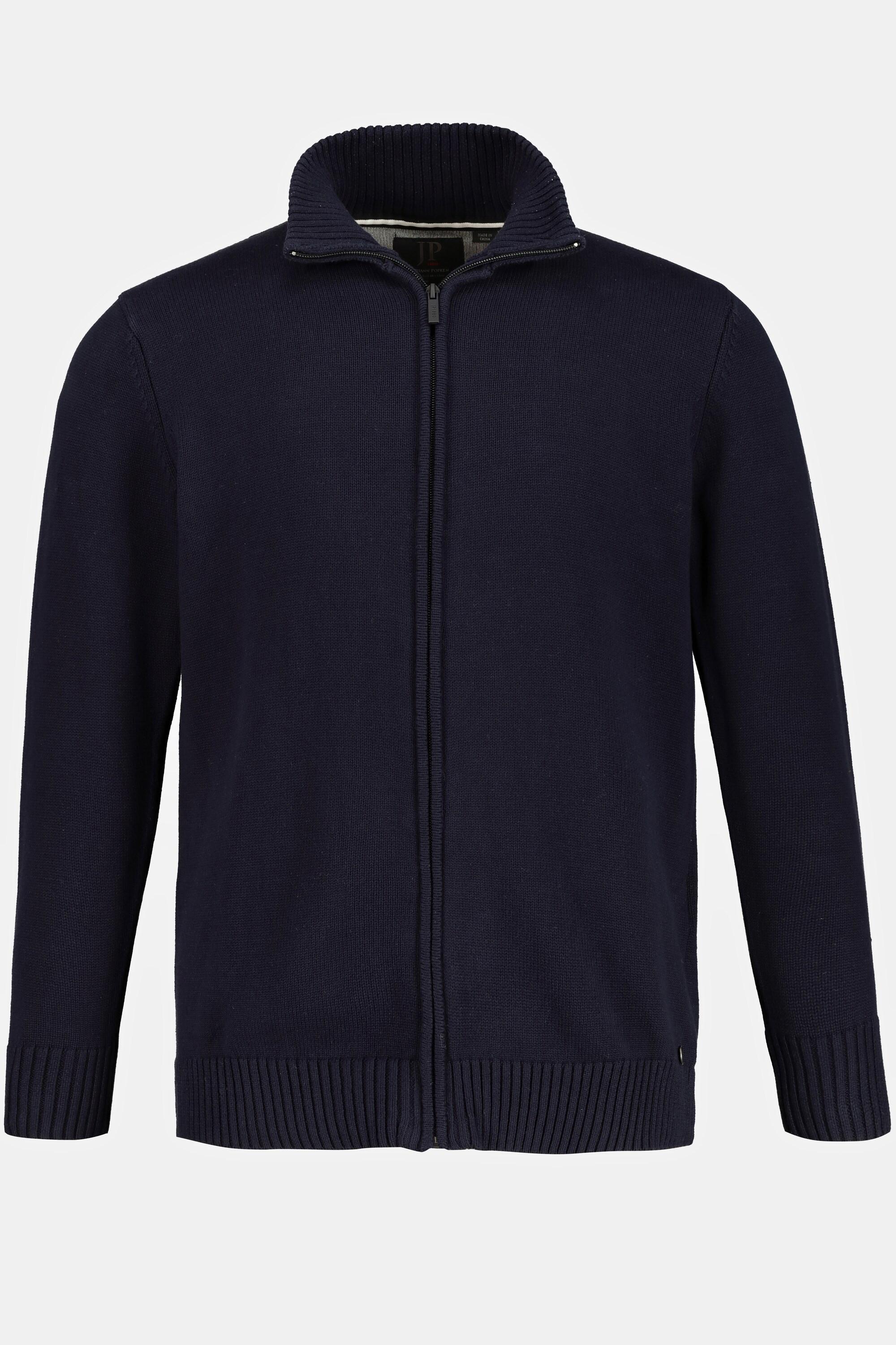 JP1880 Strickjacke, Stehkragen, Rippbündchen