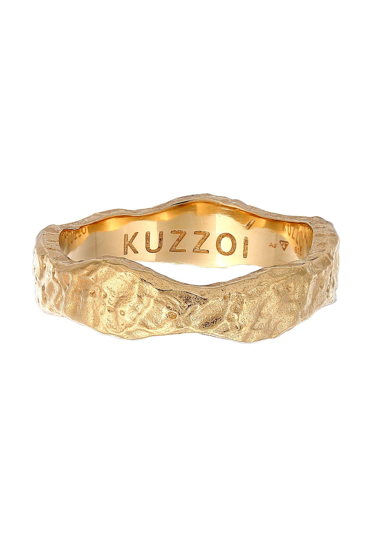 Kuzzoi Ring Bandring Organic Struktur 925 Silber