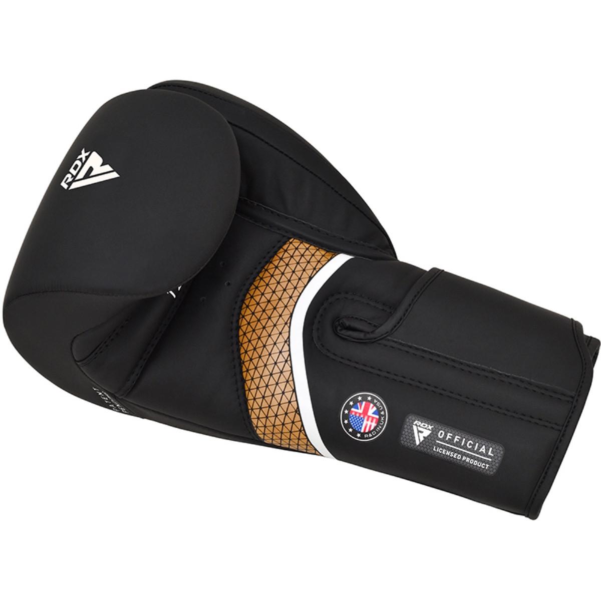 RDX SPORTS RDX Boxhandschuhe Aura Plus T-17 Black Golden-10OZ