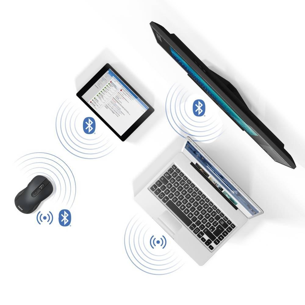 hama Optische 6-Tasten-Multi-Device-Maus MW-650, mit USB-A/Bluetooth