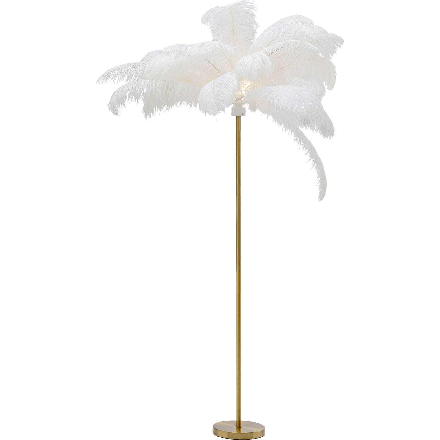 KARE Design Stehleuchte Feather Palm weiss Höhe 165