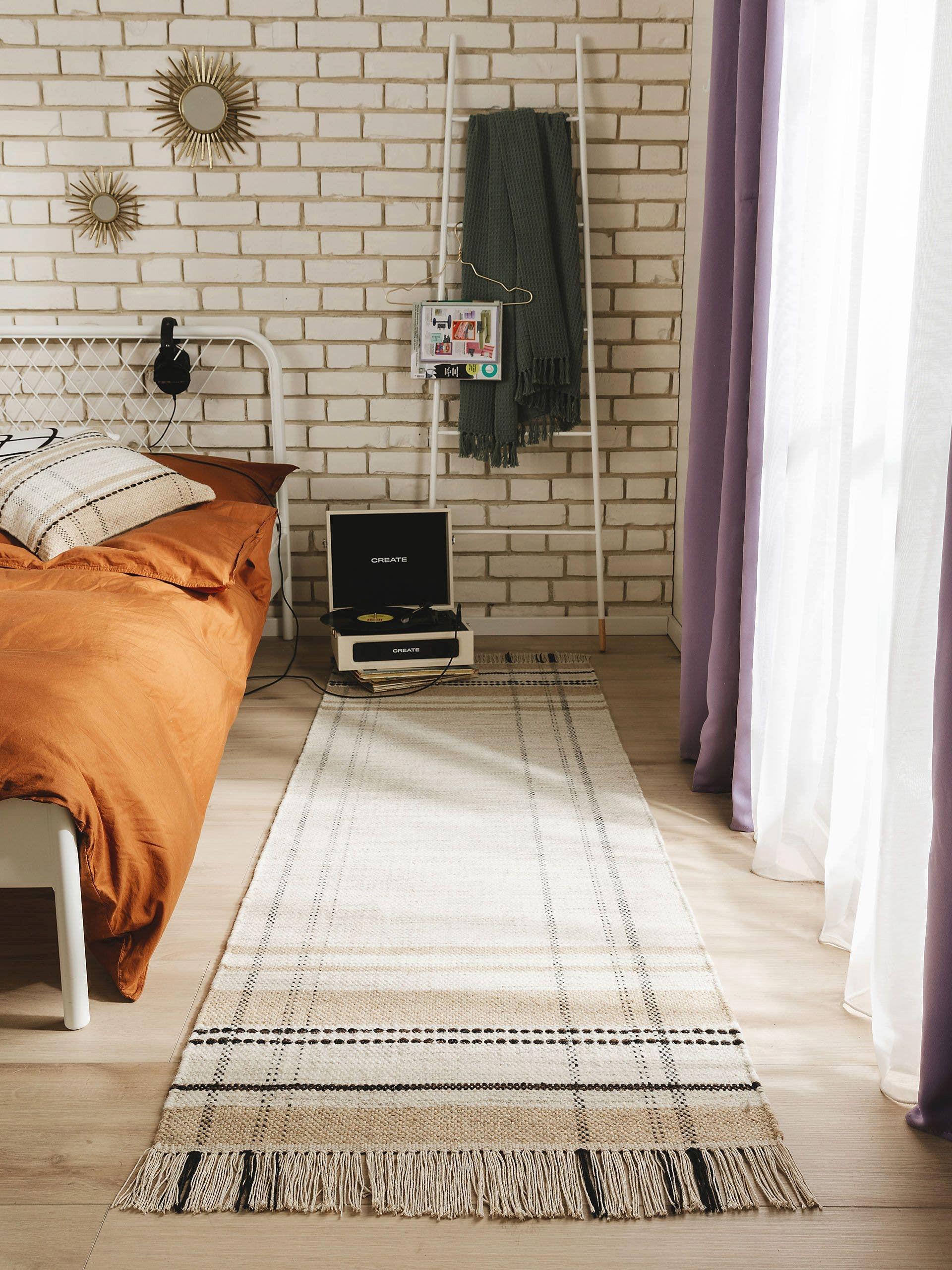 Benuta Wollteppich Läufer Bahati Beige