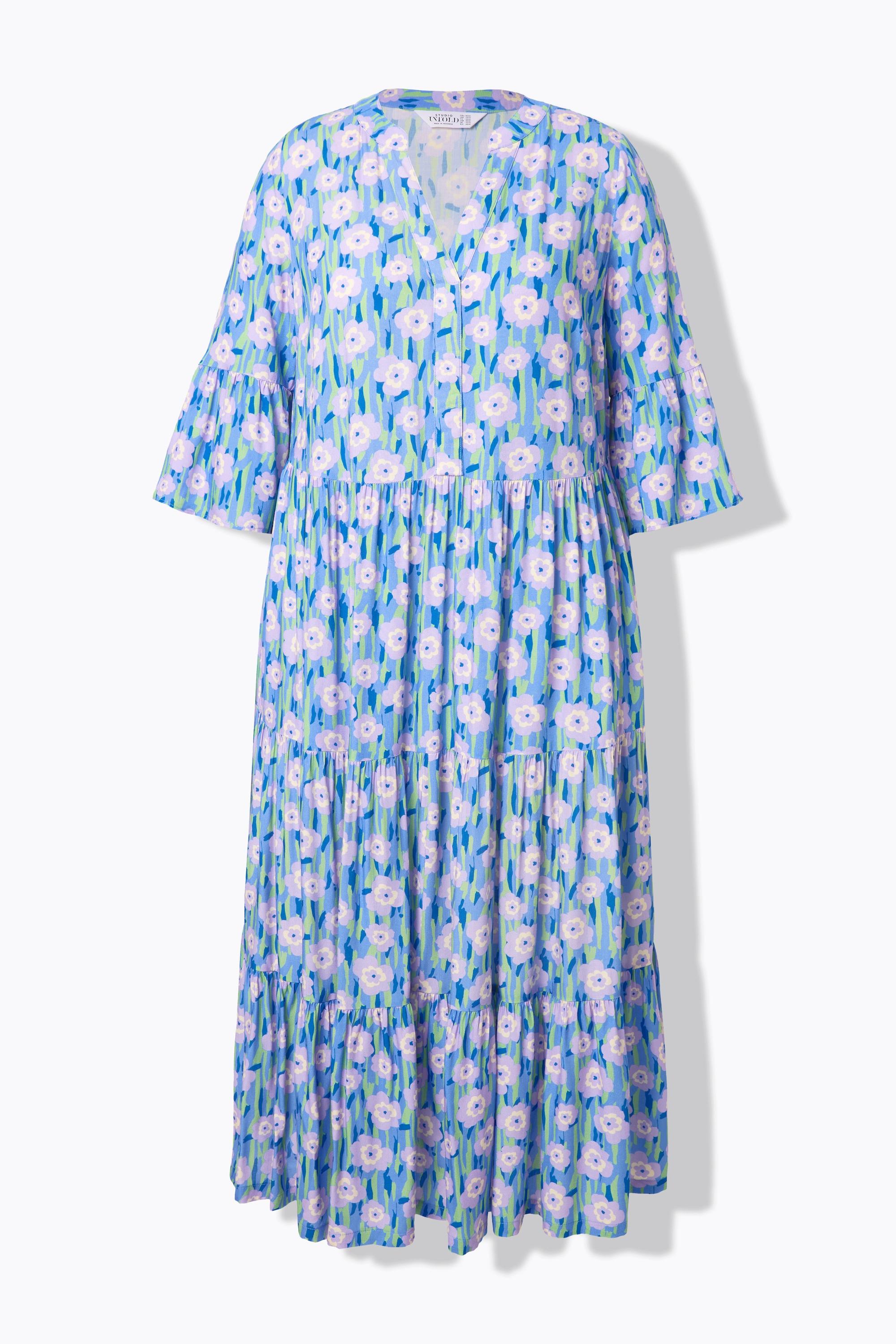 Studio Untold Maxikleid Blumenprint Volants