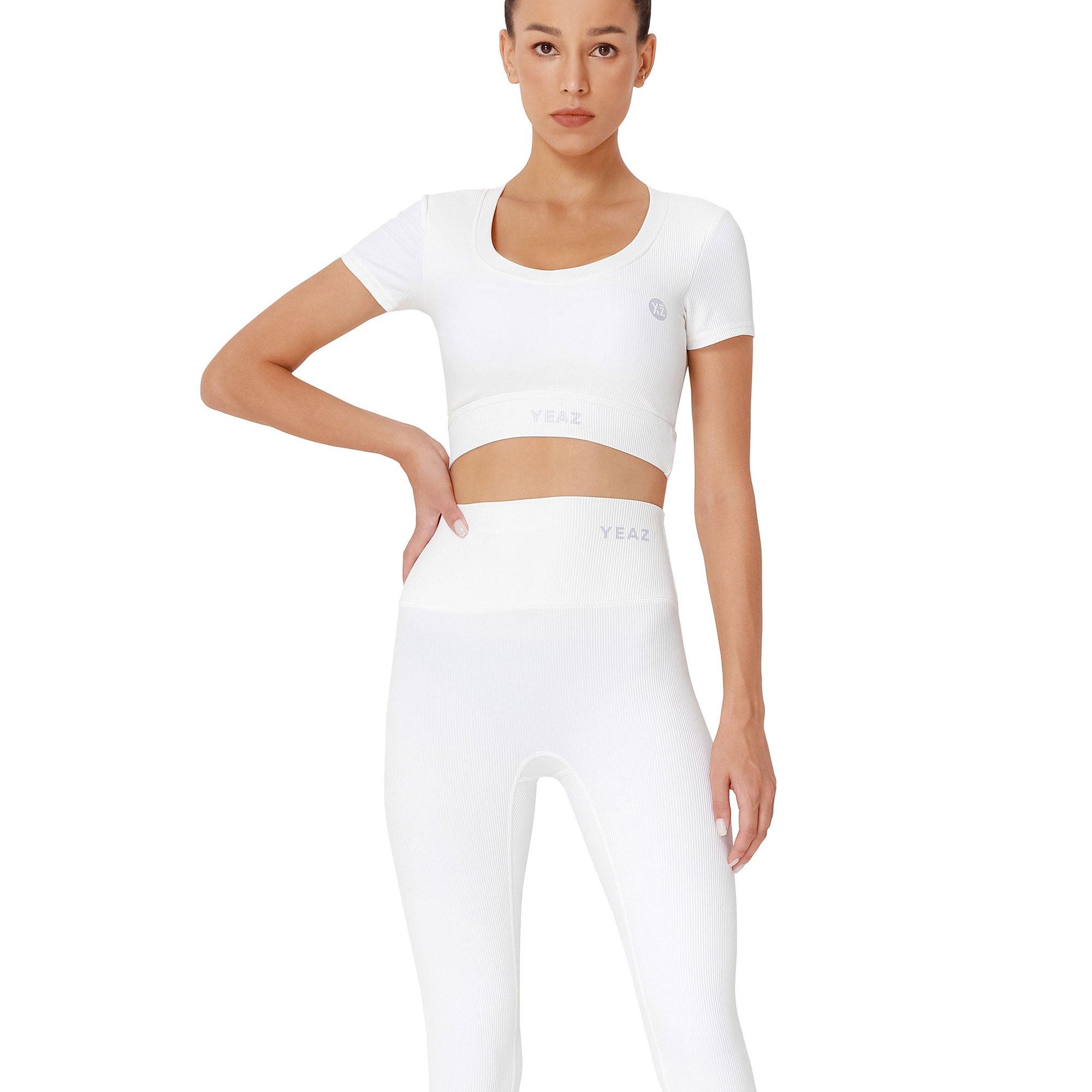 YEAZ CLUB LEVEL SET Top + Leggings - White Focus