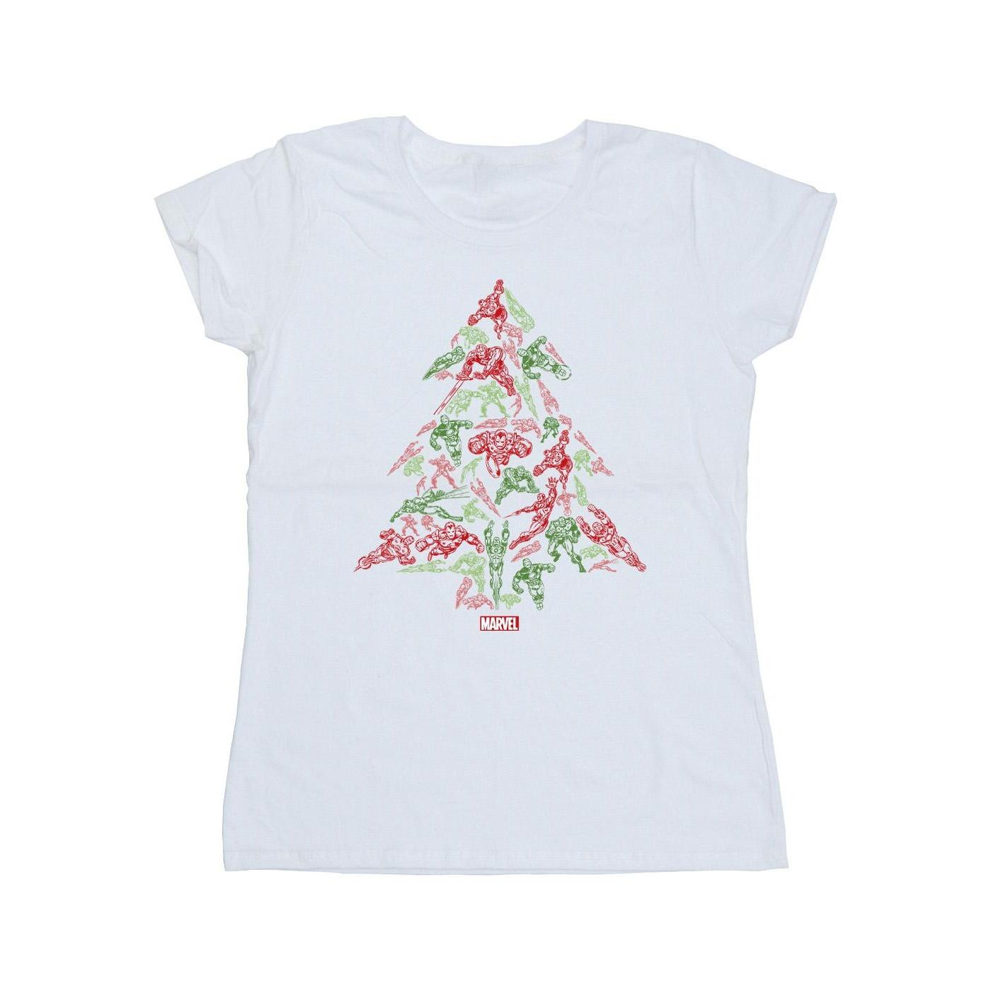 MARVEL Avengers Weihnachtsbaum Grafikdruck T-Shirt