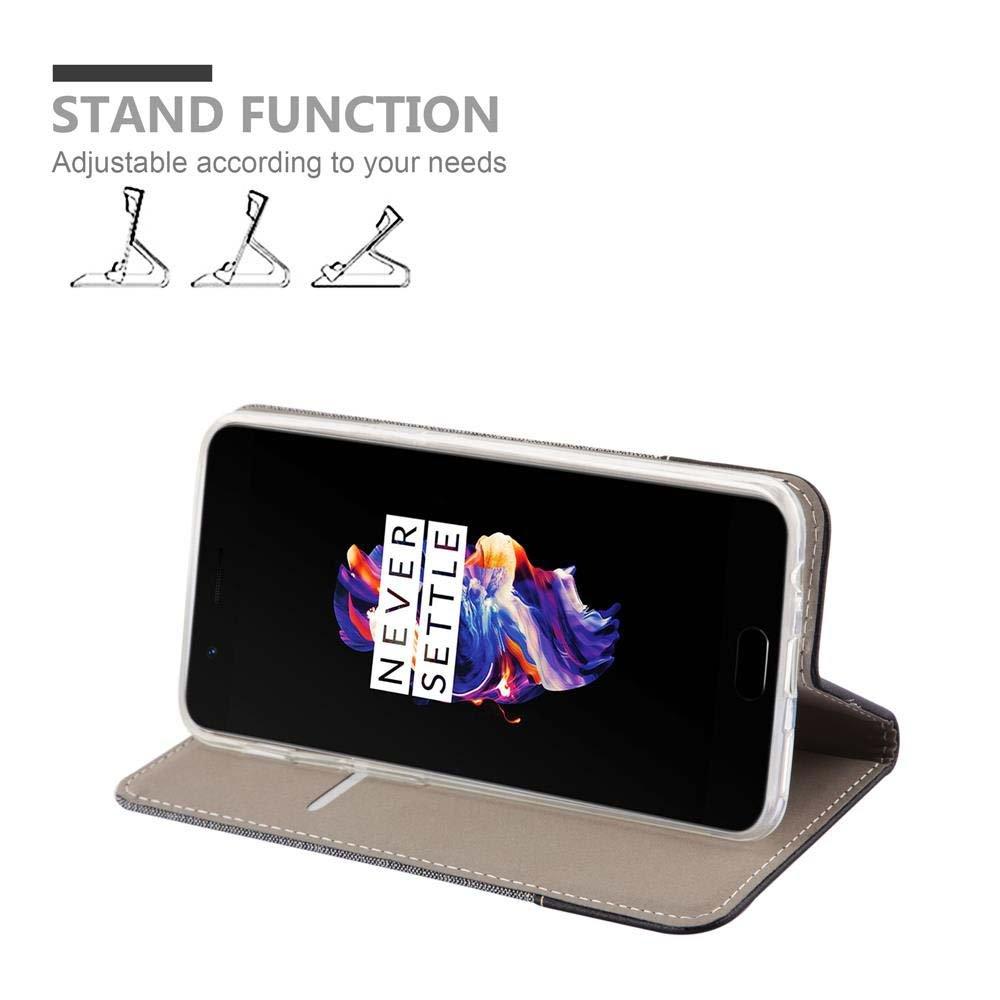 Cadorabo Hülle für OnePlus 5 Magnetverschluss, Kartenfach