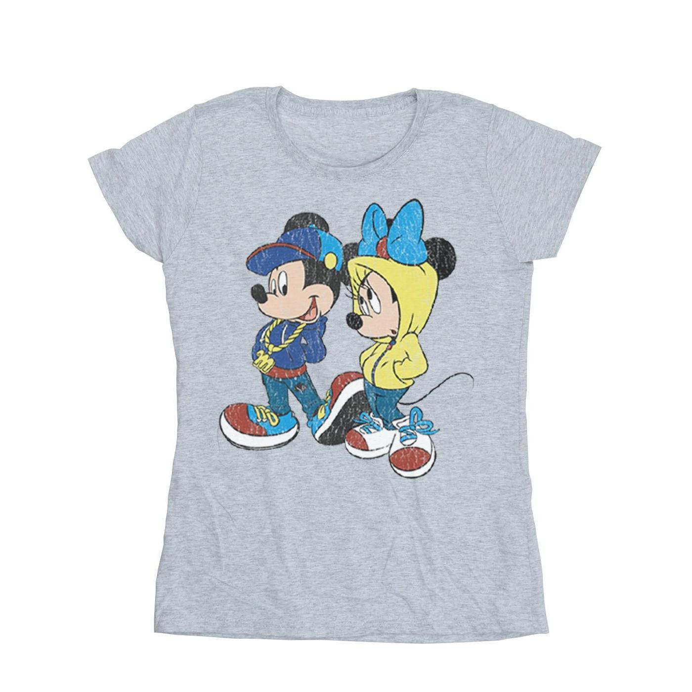 Disney Mickey und Minnie Maus Print T-Shirt