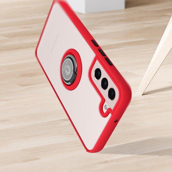 Avizar Ring-Hülle für Samsung S22 Plus Rot