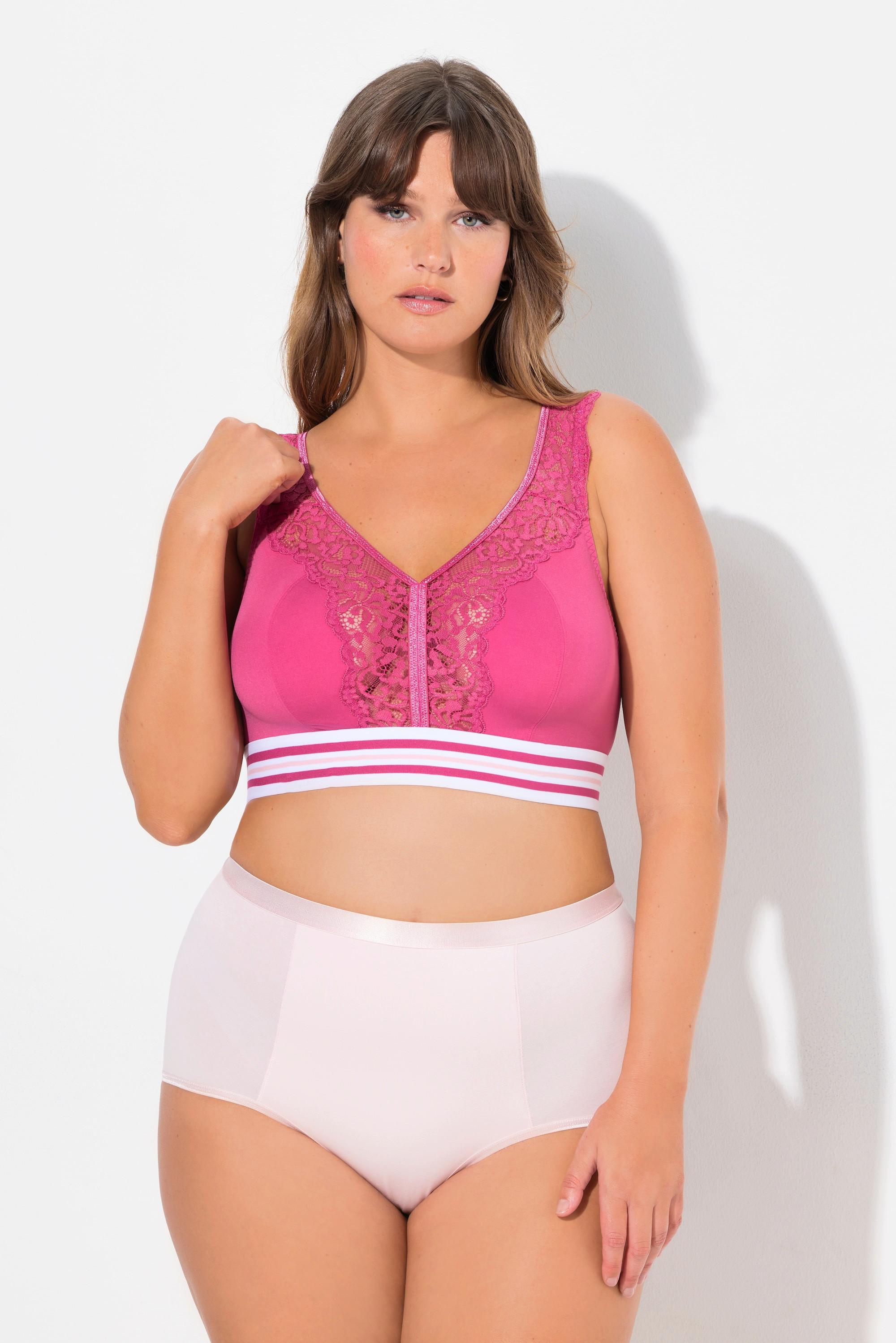 Ulla Popken Minimizer-Bralette, Spitze, ohne Bügel