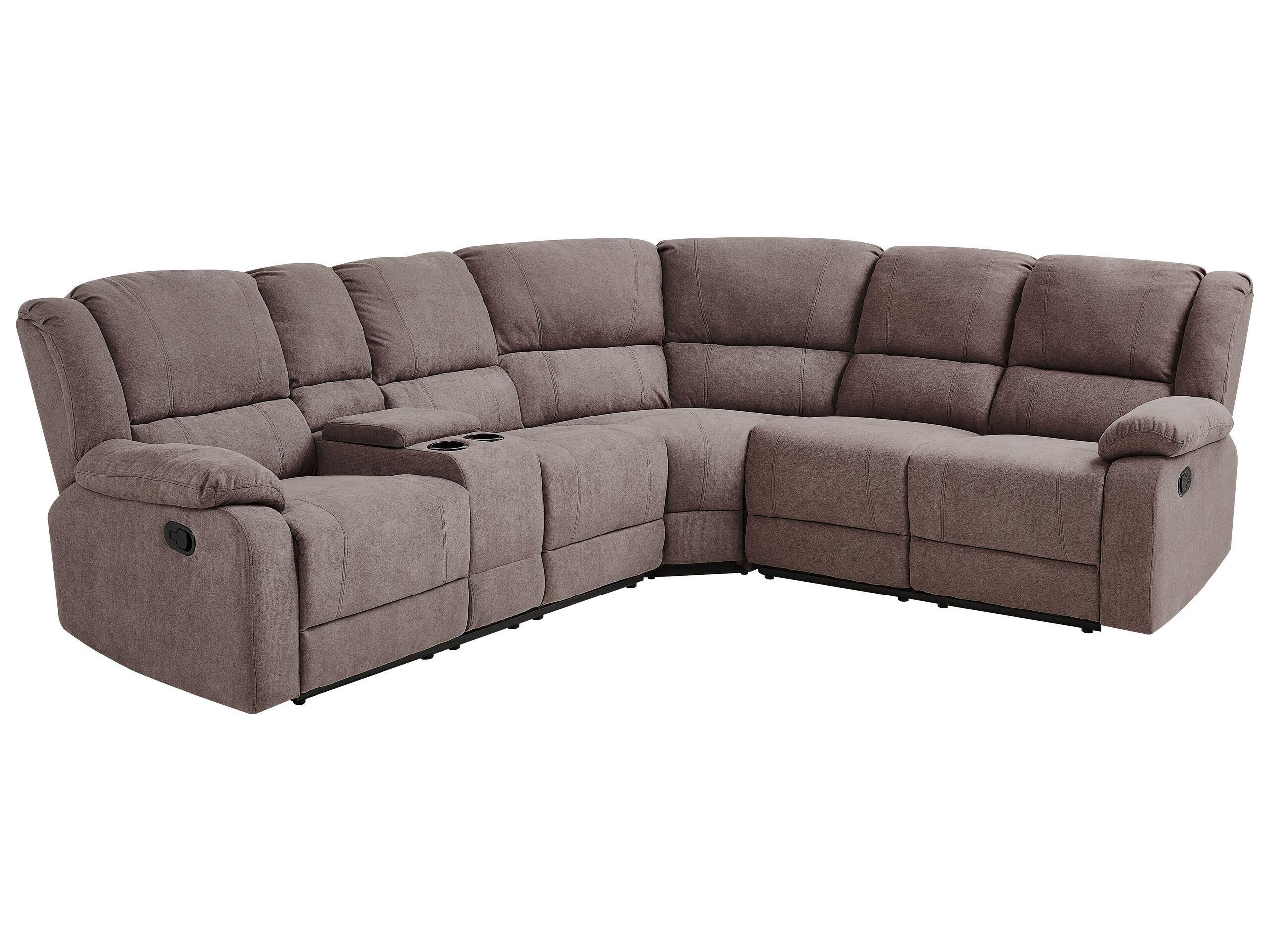Beliani Ecksofa aus Polyester Modern ROKKE