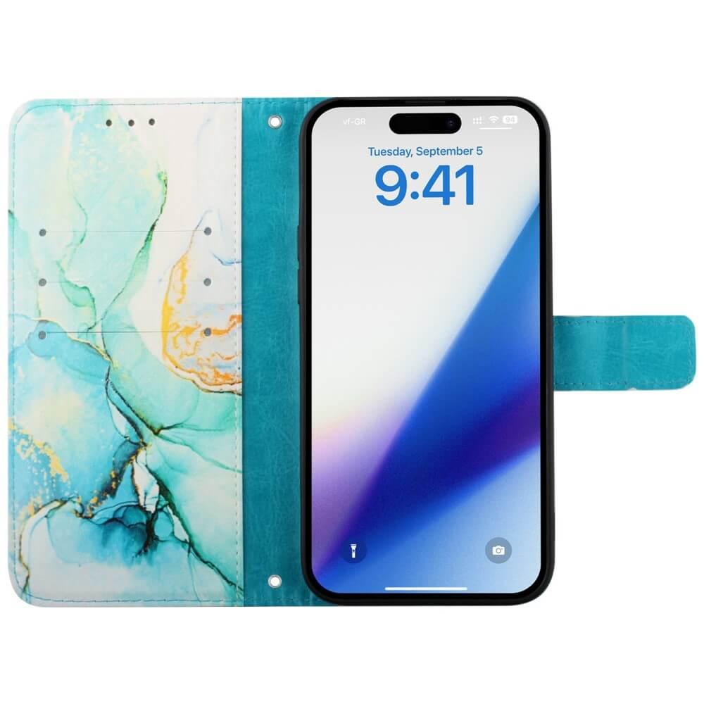 Cover-Discount iPhone 15 Pro Max - Etui Hülle mit Umhängeband Marble
